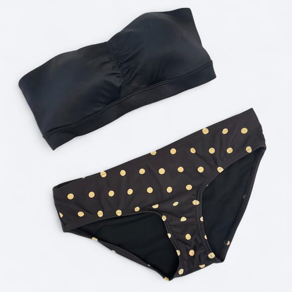 Unique Vintage Bikini Bottom and Reversible Bandeau Top Women's S Retro Swim - Picture 1 of 8